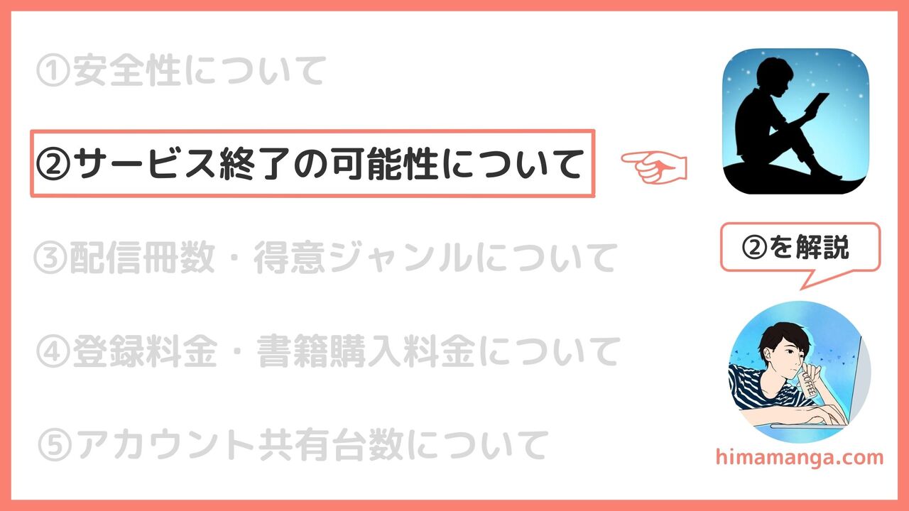 kindleストアのサービス終了の可能性について